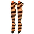 thumbnail image 2 of GILIGEGE Halloween Knee High Socks Striped Witch Long Socks for Women Girls Cosplay Party Dress Up Funny Novelty Gifts Thigh Long Socks Over The Knee Leg Warmers for Halloween Costume Accessories, 2 of 6
