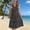 Black, variant on Women's Summer Dresses Sleeveless Sundress Elastic Waist Ruffle Casual Loose V Neck Tank Dresses
