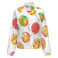 thumbnail image 5 of Jackets for Women Winter Coat Jackets Flannel Stand Collar Jacket(Sweets And Rainbow Lollipops Pattern,Size:S-4XL), 5 of 7