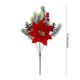 thumbnail image 3 of Ramo Navideño de Flores Artificiales de Pascua Rojas con Piñas y Bayas, Arreglo Floral para Centro de Mesa., 3 of 6