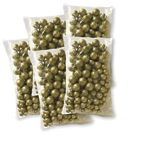 Gold Iridescent Foam Balls Large Set Of Glitter Vase Filler