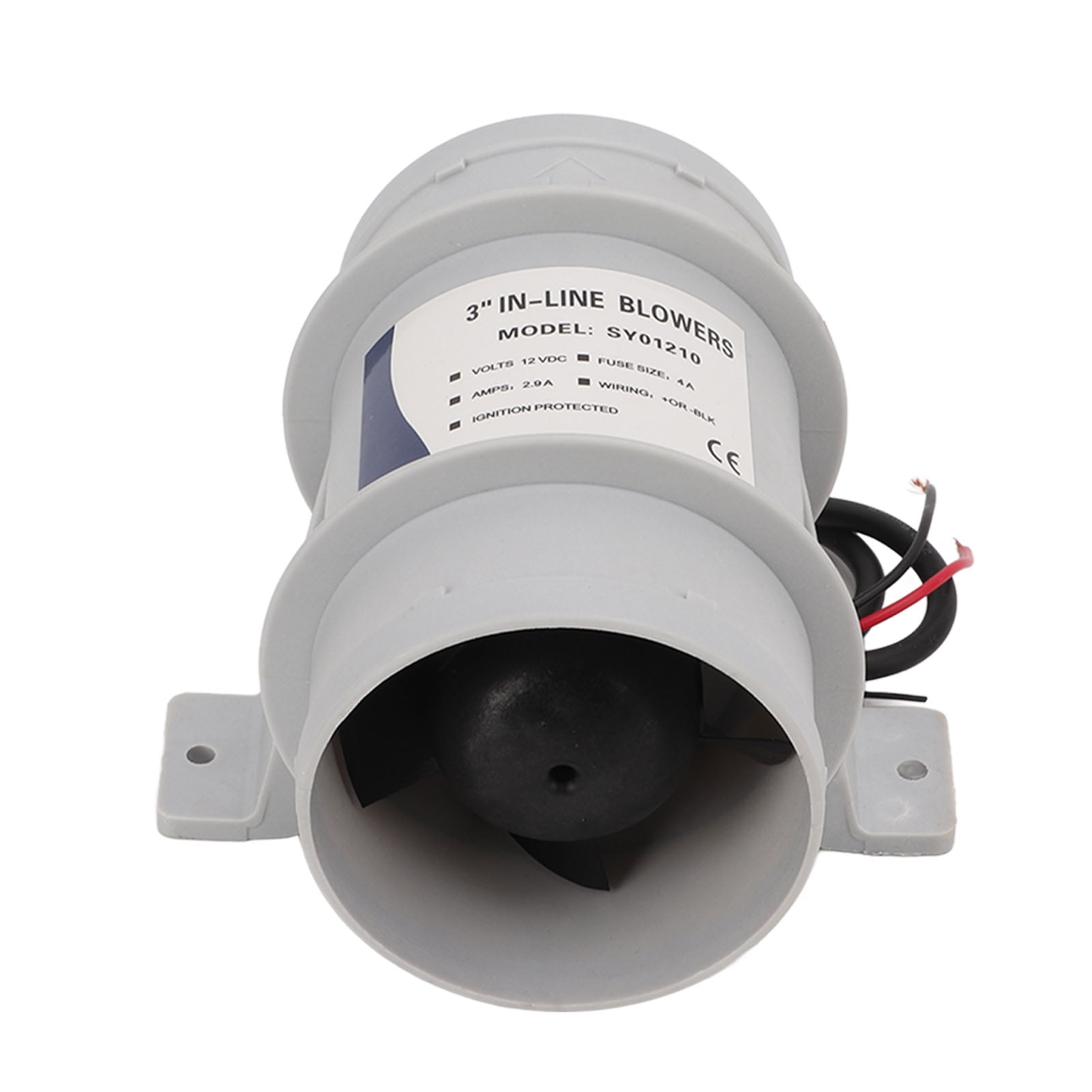3 Inch Inline Blower, Low Current Draw 12V Inline Blower High Air For Ducting