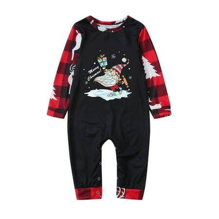 

ZXHACSJ Clothing Set Mom Daddy Baby Girl Boy Family Winter New Year Mother Daughter Cotton Family Matching Christmas Pajamas Baby 12 Months