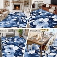 thumbnail image 5 of 6'x9' Area Rugs, Navy Blue Spring Floral Indoor Outdoor Area Rug for Living Room Bedroom, Summer Flowers Abstract Art Washable Bathroom Rugs Kitchen Floor Carpet Mats Home Decor Aesthetic, 5 of 8