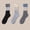 Combination three: black + blue purple + dark gray, variant on Monebena 3 Pairs Fuzzy Socks Womens Cozy Soft Socks Fluffy Cute Winter Warm Slipper Floor Socks Thicken Coral Velvet Christmas Stocking M01