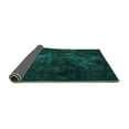 thumbnail image 2 of Ahgly Company Indoor Square Abstract Turquoise Blue Modern Area Rugs, 3' Square, 2 of 4