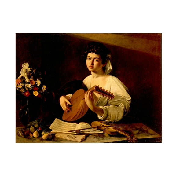 Caravaggio 'The Lute Player' Canvas Art