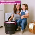 thumbnail image 6 of Portable Collapsible Mini Washing Machine & Spin Dryer – 12L/13L Collapsible Washer with 3 Cleaning Modes – Quiet, Compact, Deep Cleaning for Baby Clothes, Underwear, Socks, Travel, 6 of 7