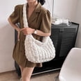 thumbnail image 4 of Bolso de nube plisado, moderno, para hombro, portátil, para hacer bolas de masa hervida, con capacidad para las axilas de algodón para mujer, 4 of 4