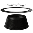 thumbnail image 5 of 6 Inch Black Stepped Baffle Trim with 725 Inch Goof Plastic Ring Use with PAR 30 PAR 38 R30 R40 BR30 BR40 Bulbs Replace Halo and Juno Light Covers (12), 5 of 11
