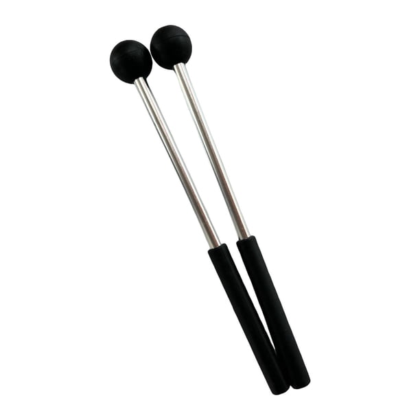 2 uds baquetas de percusión accesorio de instrumento musical varilla de Metal para Glockenspiel negro