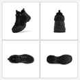 thumbnail image 3 of Fittington Men's Walking Hiking Shoes Outdoor Trekking Athletic shoes Arch Support | Reflective Safety Feature | Jet Black, 3 of 10