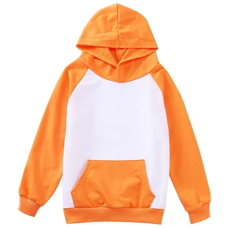 Emitonse Cute Hoodies for Girls Tie Dye Oversized Pullover Sweatshirts Long Sleeve Trendy Shirts Clothes Size for 3-4 Years Orange
