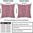 thumbnail image 5 of Burgundy Leopard Print Pillow Covers 16x16 Inch Set of 2 Cheetah Animal Spots Decorative Throw Pillows for Couch Farmhouse Square Pillow Cases Home Decor for Living Room Sofa Bed Porch Outdoor, 5 of 6