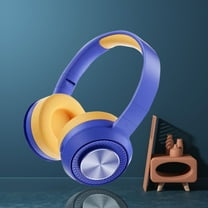 Noise Canceling Gaming Headset, Hwkond Bluetooth Headphones Over Ear Foldable Wireless And Wired Stereo Headset For Cell Phone PC Soft Earmuff SLight Weight For Prolonged Wearing,Blue