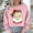 Pink-1, variant on Women's Christmas Sweatshirt Long Sleeve Crewneck Croppde Santa Printed Pullover Top Green-1 XL