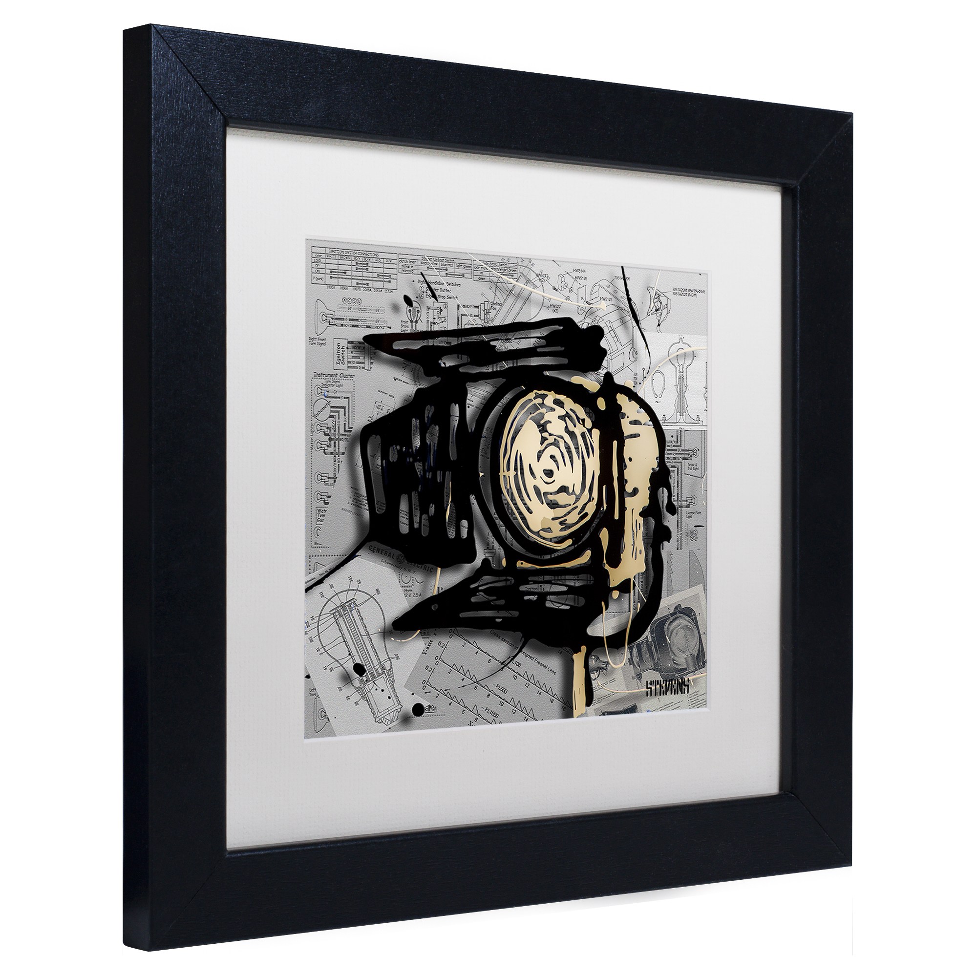 Trademark Fine Art "Movie Light" Canvas Art by Roderick Stevens, White Matte, Black Frame
