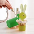 thumbnail image 2 of BNNG Household Personalized Creative Pendant Rabbit Self Lifting Tooth Stick Cartridge Cartoon Cotton Stick Storage Box Portable Plastic Funny Decorative Toothpick Container Storage Box, 2 of 4