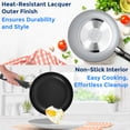 thumbnail image 4 of SereneLife 20-Piece Set Gray Kitchenware Pots & Pans Cookware, Black Non-Stick Coating Inside, 4 of 7
