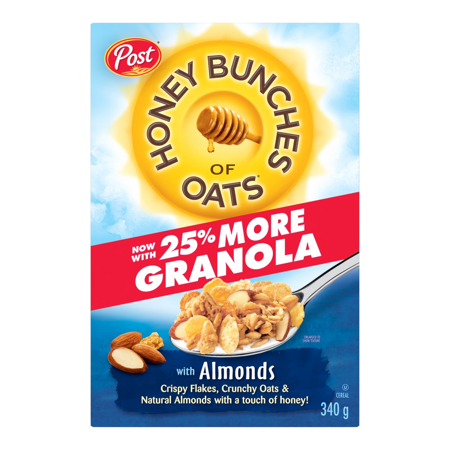 Post Honey Bunches of Oats With Almond Cereal, Post Honey Bunches of Oats With Almond Cereal 340g