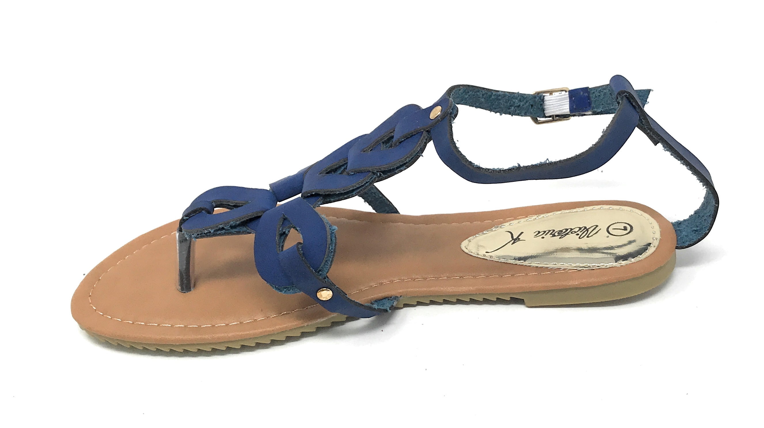 Victoria K Women's Gladiator Multi Loops Crossover Sandals
