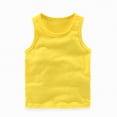 thumbnail image 4 of NIEWTR Toddler Little Boys' Athlete Tank Tops 100% Cotton Sleeveless Undershirts Sport Casual Summer Clothes for Boy Tanks(A-Yellow,18-24 Months), 4 of 5
