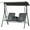 Gray, variant on Spaco 2-Person Porch Swing with Canopy, Outdoor Swing Set with Storage Table & Cup Holder, Relaxation Swing for Outdoor, Blue
