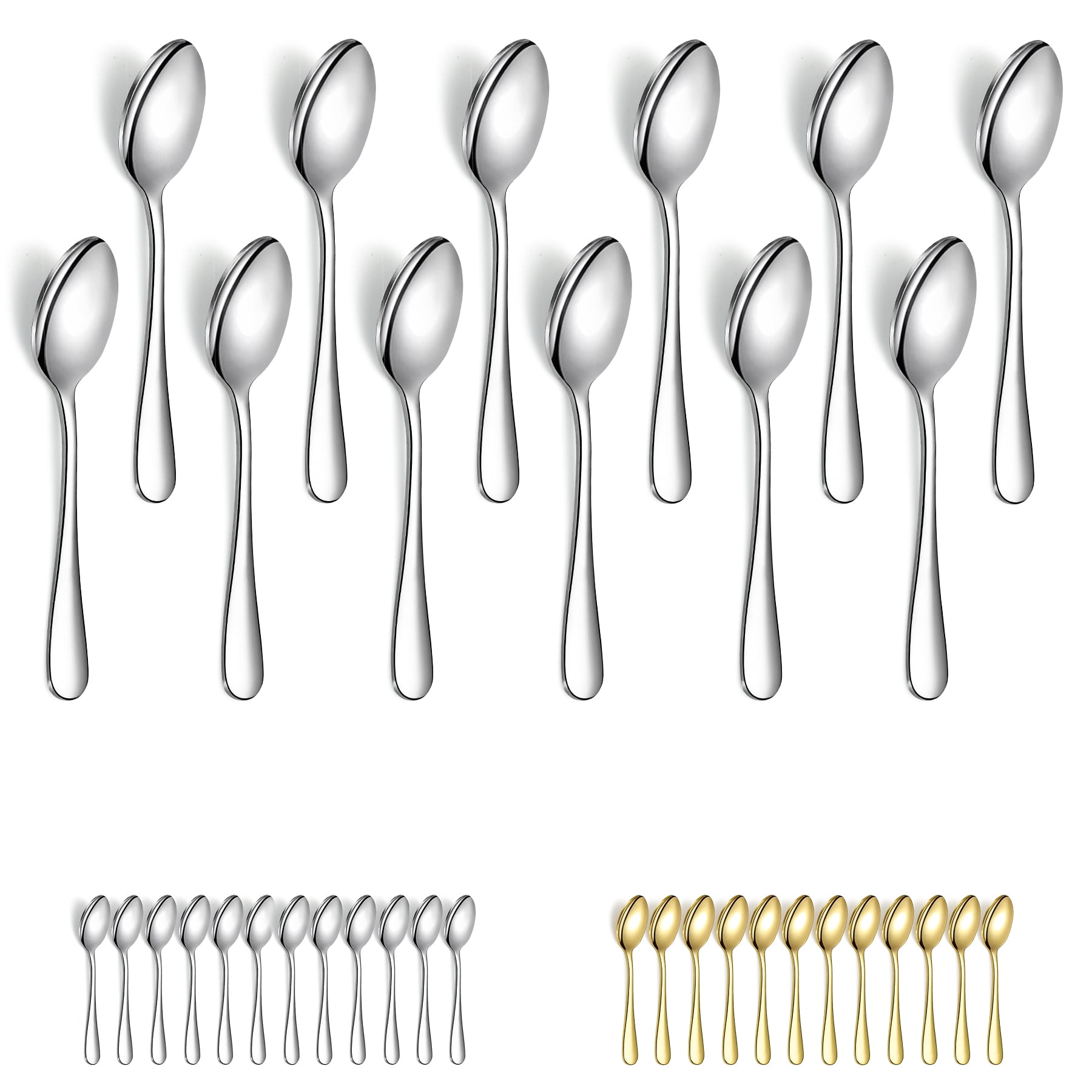 Carved Teaspoon Collection 6-Piece Vintage Carved Coffee Spoons Set - Red Brass Dessert & Tea Spoons Red Brass Coffee Spoons