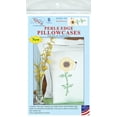 thumbnail image 3 of Jack Dempsey Stamped Pillowcases W/White Perle Edge 2/Pkg-Sunflower, 3 of 3