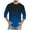 Blue, variant on Mens 3/4 Sleeve Baseball Shirts Casual Gradient Graphic Tees Big and Tall Crewneck Spring Summer Beach Tshirt Going Out Tops Sky Blue XXXL