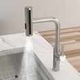 thumbnail image 2 of Izzovium 360° Pull-Down Kitchen Faucet with 4 Spray Modes, Brushed Nickel, Stainless Steel, 14.25in Height, Splash-Free Design for Modern Kitchens, 2 of 13
