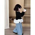 thumbnail image 3 of Spring 2025 New Fashion Girls Blouse 2-7Y Kids Long Sleeve T-shirt Children's Irregular Patchwork Bottoming Shirt Girls Clothing, 3 of 6