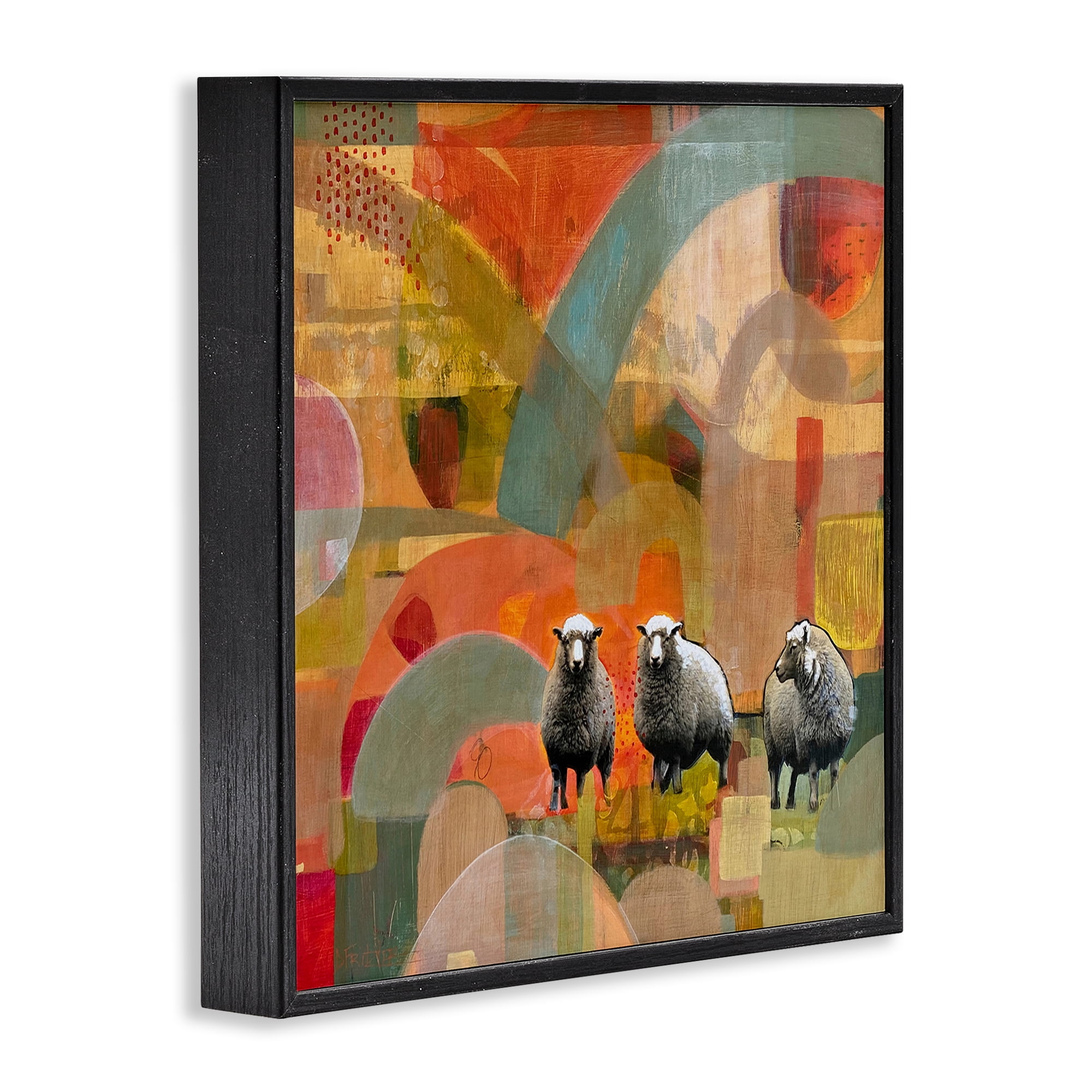 Stupell Industries Counting In My Sheep Black Framed Giclee Art, design by Dianna Fritzler