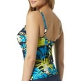 thumbnail image 2 of COCO REEF Women's Multicolor Bandeau Tankini Top Shirred 40D NWT, 2 of 2