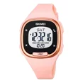 thumbnail image 1 of Reloj pulsera digital Skmei 1959 con correa de goma color rosa - fondo gris - bisel negro, 1 of 8