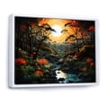 thumbnail image 2 of Designart "Pastoral Sunset on the Mystic River III" Landscapes Floater Framed Wall Art Print, 2 of 7