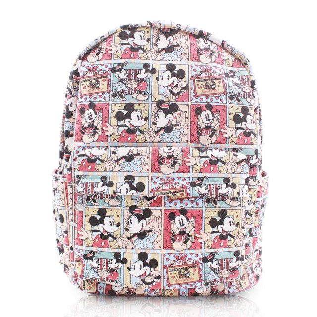 Mochila Finex Mickey Minnie de lona estilo cómic para portátil de 15 pulgadas
