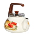 thumbnail image 5 of Enameled Aluminum Tea Kettle Mushrooms Enamel Kettle 2.3-qt. (2.2 L) Hot Water TeaKettle pot for Stovetop Teapot Ideal for Camping, 5 of 7