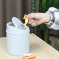 Countertop Mini Trash Can Swing Lid Removable Cover Table Wastebasket