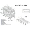 thumbnail image 5 of Richland Bunk Bed Twin over Twin with Twin Size Raised Panel Trundle Bed in White, 5 of 5
