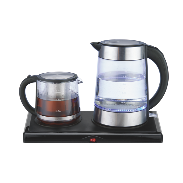 Glass Tea Maker Electric Kettle Tray Set