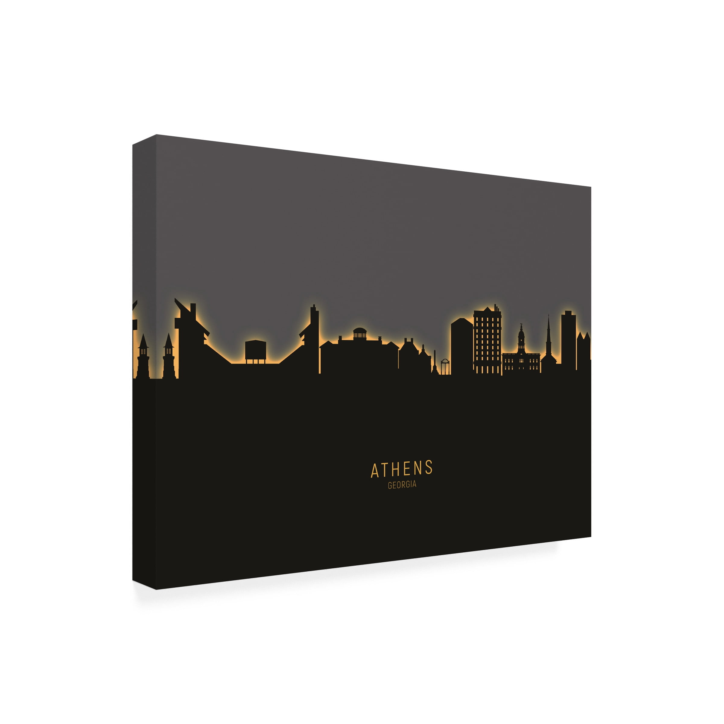 Michael Tompsett 'Athens Georgia Skyline Glow II' Canvas Art