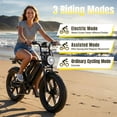 thumbnail image 5 of Electric Bike for Adults, 20"x4.0 Fat Tire E-Mountain Bike, 749W Motor, 48V 15Ah Battery, 27.9 MPH, 60 Miles Range, UL2849, 5 of 7