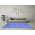 thumbnail image 3 of Ahgly Company Indoor Square Oriental Blue Industrial Area Rugs, 4' Square, 3 of 4