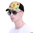 thumbnail image 4 of Lsque Colorful Rabbit Printed Trucker Hat - Baseball Cap for Men Women - Breathable Mesh Side, Adjustable Fit - for Casual Wear, 4 of 7