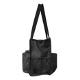 thumbnail image 4 of Solid Color Zipper Top Organizing Game Day Tote Diaper Bag Weekender Tailgate Can Be Personalized Blank - Black, 4 of 5