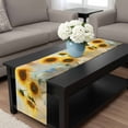 thumbnail image 4 of Sunflower Table Runner 36 Inches Long, Watercolor Yellow Floral Botanical Kitchen Coffee Dining Table Decoration for Home Party Birthday Wedding Home Decor 13x36 Inches, 4 of 8