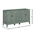 thumbnail image 7 of Avanity Madison-V60 Madison 60" Double Free Standing Vanity Cabinet Only - White, 7 of 7