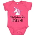 thumbnail image 3 of Inktastic Godmother Loves Me Unicorn Girls Girls Baby Bodysuit, 3 of 5