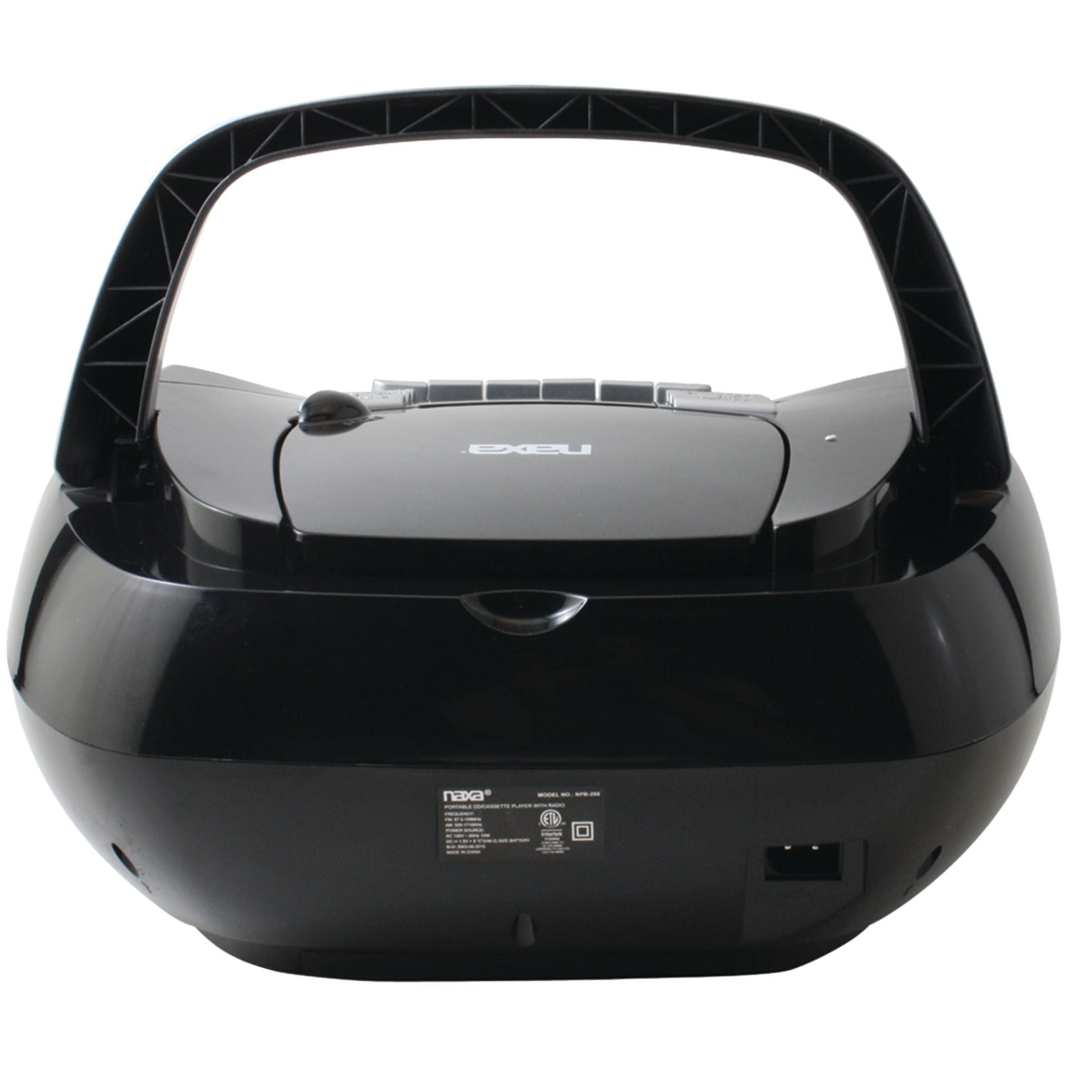 Naxa Portable CD/Cassette Player Boombox, Black